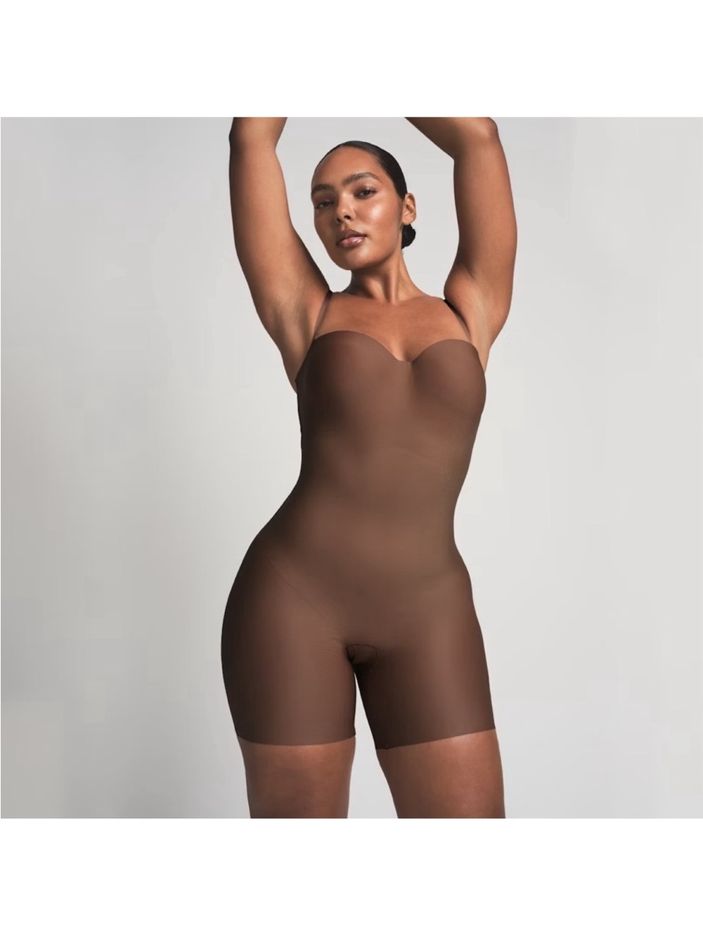SKIMS NWT Body Zoned Underwire Mid Thigh Bodysuit - Jasper
